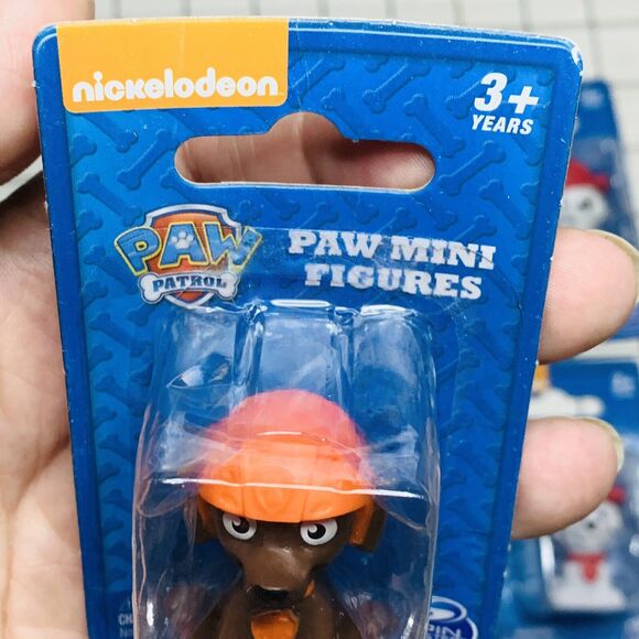 Lot of 6 Nickelodeon Paw Patrol Mini Figures Zuma Orange Hat Marshall Fire Dog - Picture 6 of 12